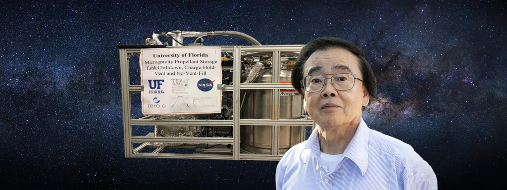 Dr. Jacob Chund and the microgravity propellant storage tank