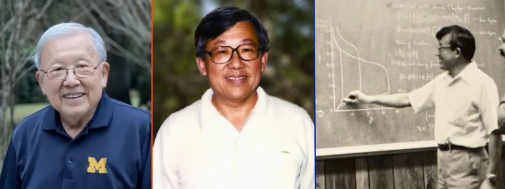 Chi Hsu smiling in three photos spanning his career at the University of Florida.
