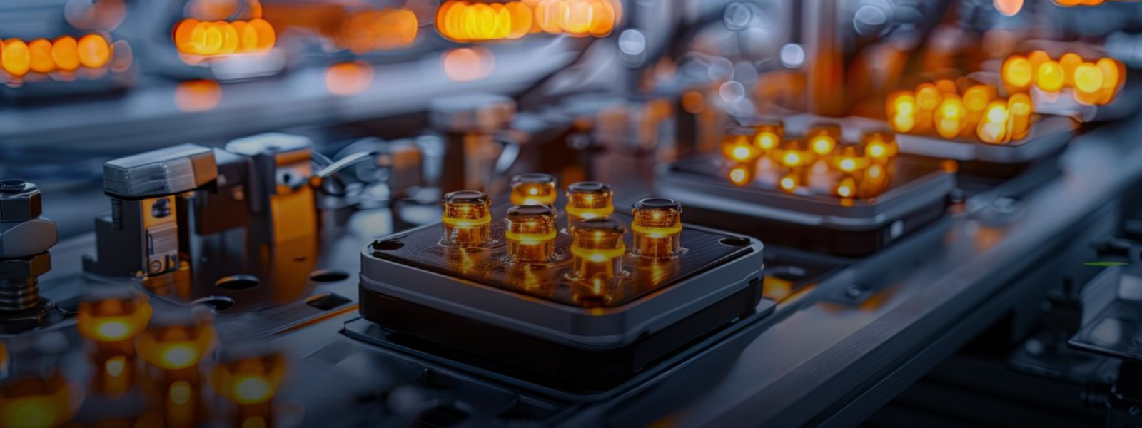 Futuristic AI-generated visualization of scientific instruments and filtering technology