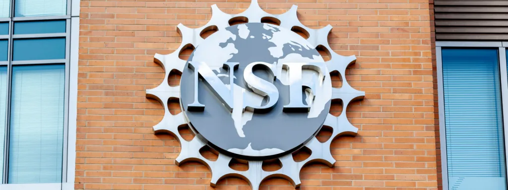 Washington D.C., USA - February 29, 2020: Seal of The National Science Foundation (NSF) in Washington D.C., USA.