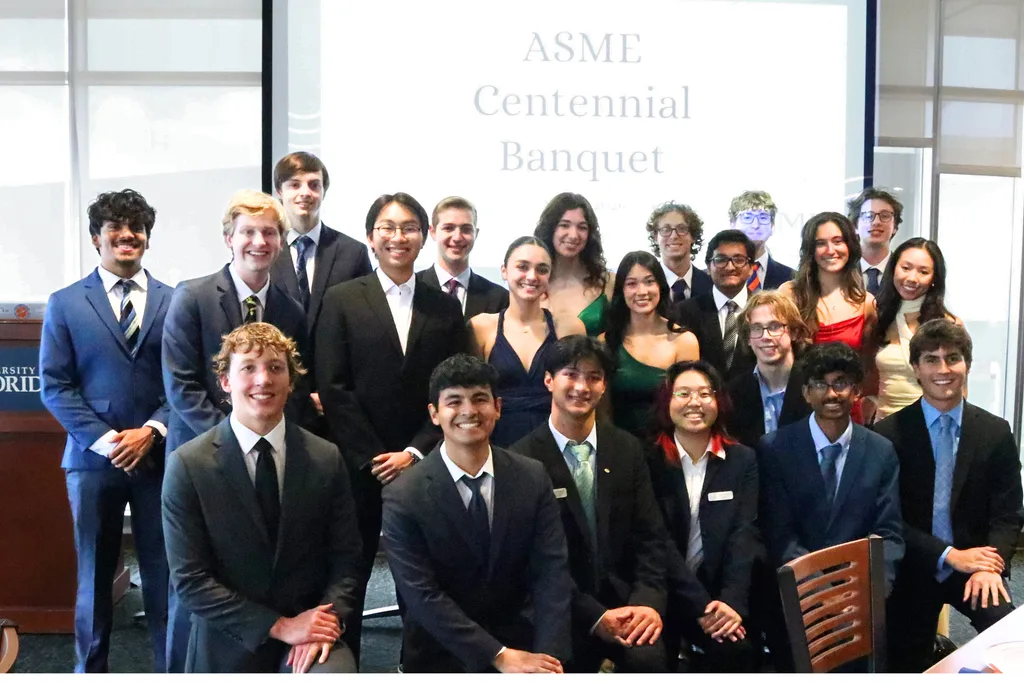 ASME students posing together